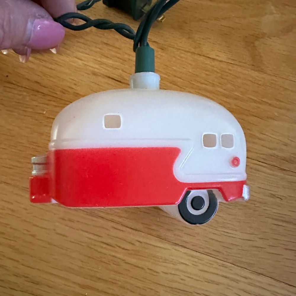 Retro Camper Travel Trailer Light Strand and Camper Ornament
